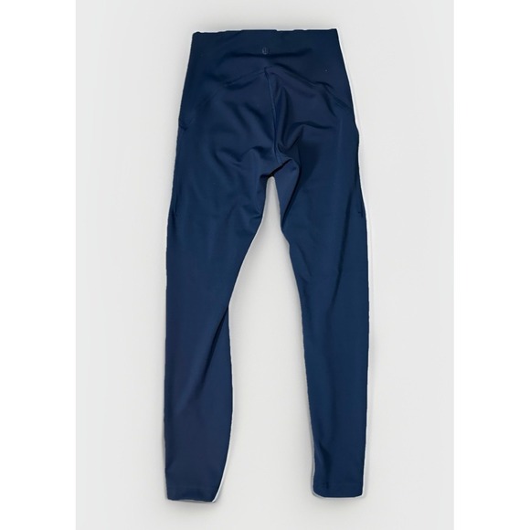 Lululemon Women's SIZE 4 InStill Tights Blue 24 Backdrop Hidden Pocket LW5DJTS